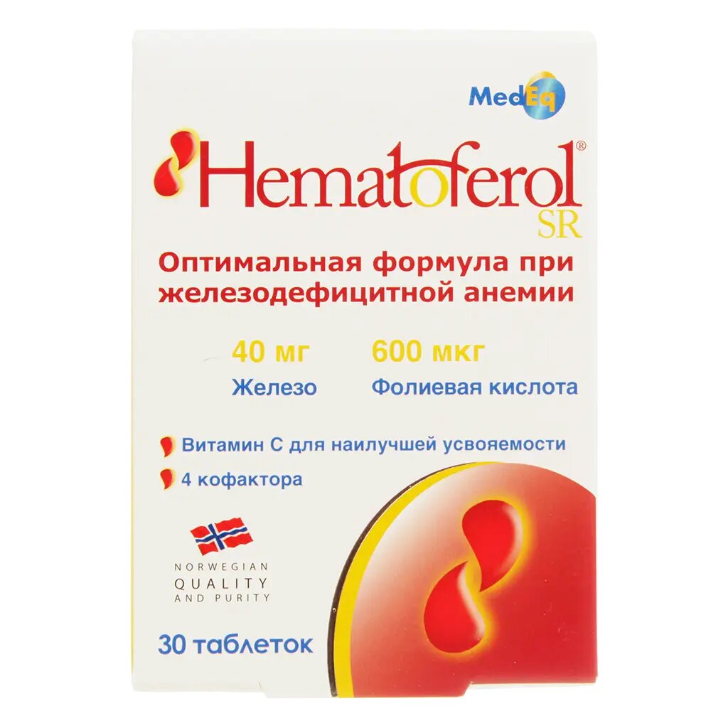 Гематоферол-СР таблетки 30 шт