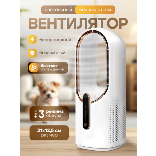 Настольный безлопастный вентилятор CharmeN 5 Вт сенсорный информационный дисплей 120000₽