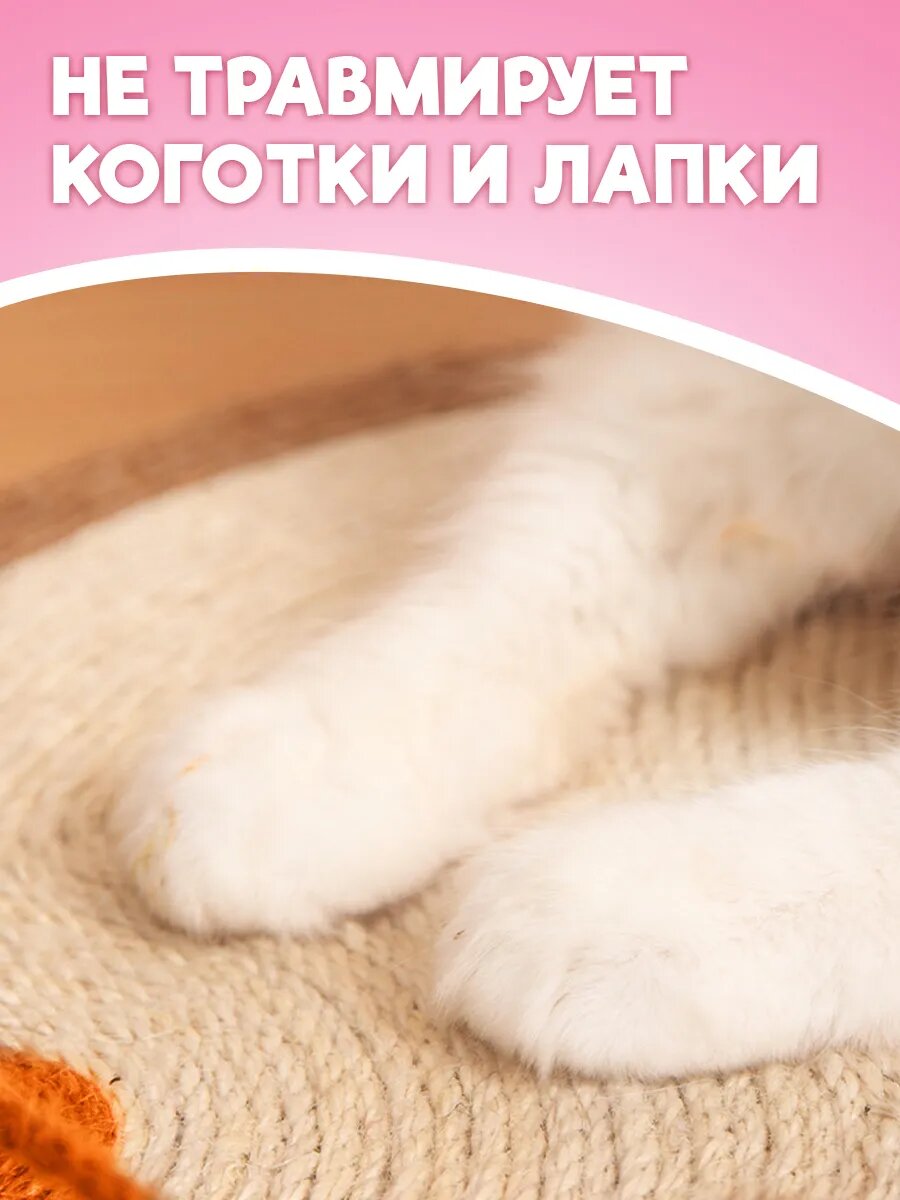 Изображение Когтеточка Conflate "Корги" 3в1 нескользящая, 100% сизаль, оранжевая