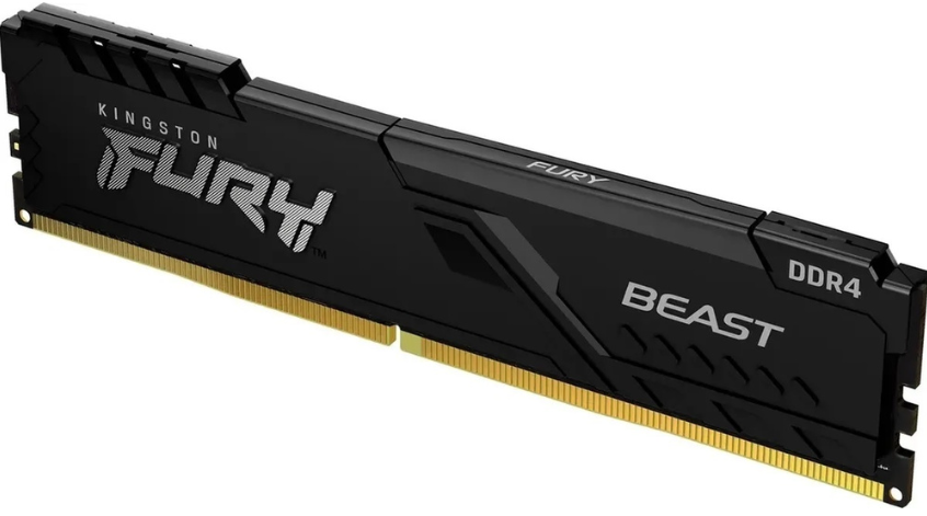 Kingston Оперативная память Kingston 32GB 3200MHz DDR4 CL16 DIMM 2Rx8 FURY Beast Black