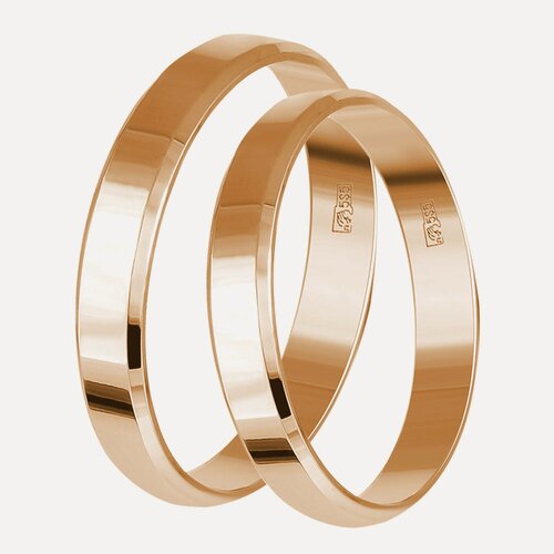 Изображение товара Кольцо обручальное, красное золото, 585 проба