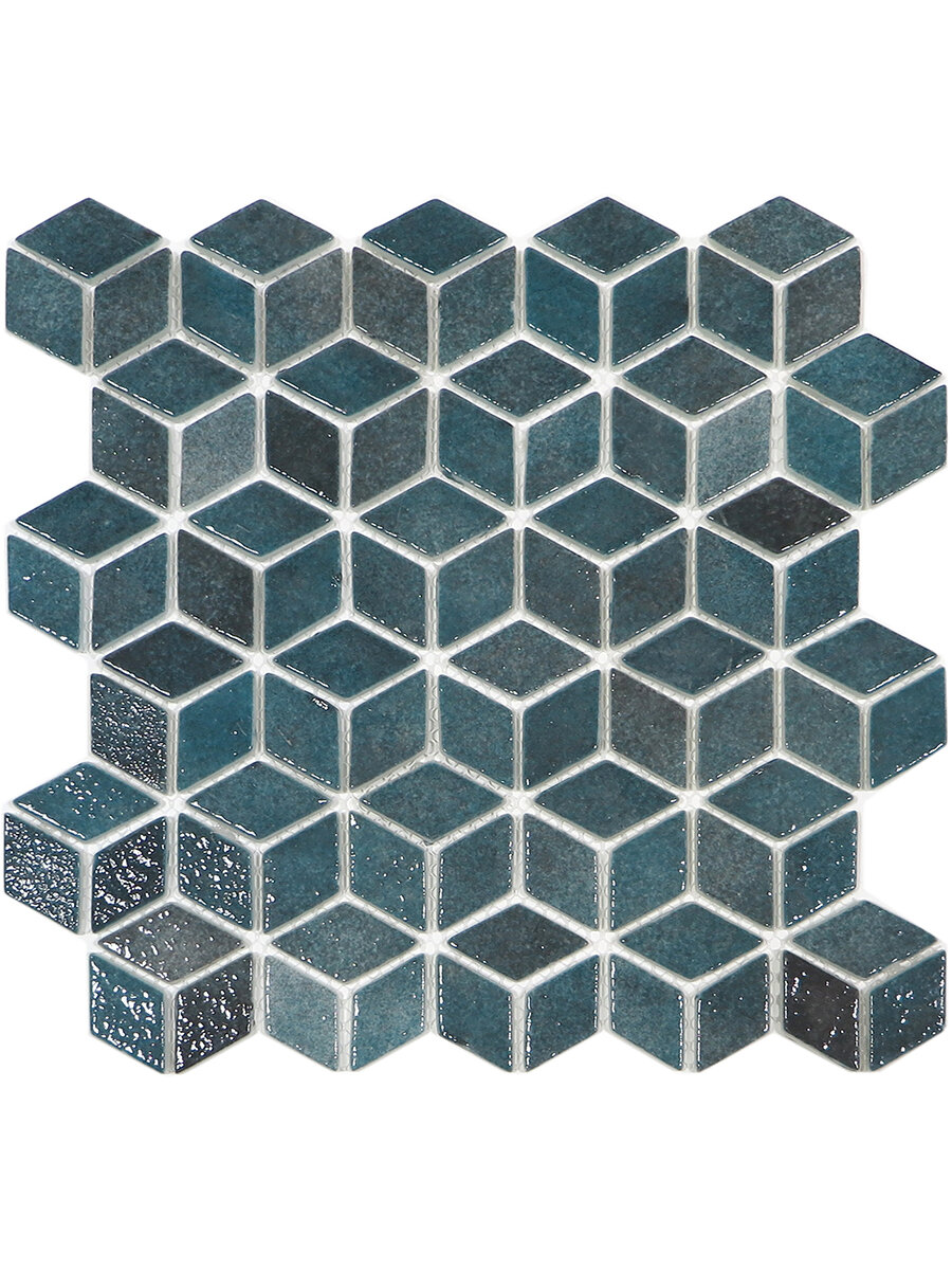 Плитка мозаика из прессованного стекла на сетке Natural Steppa размер листа 260х270 мм чип 42x24 мм толщина 45 мм