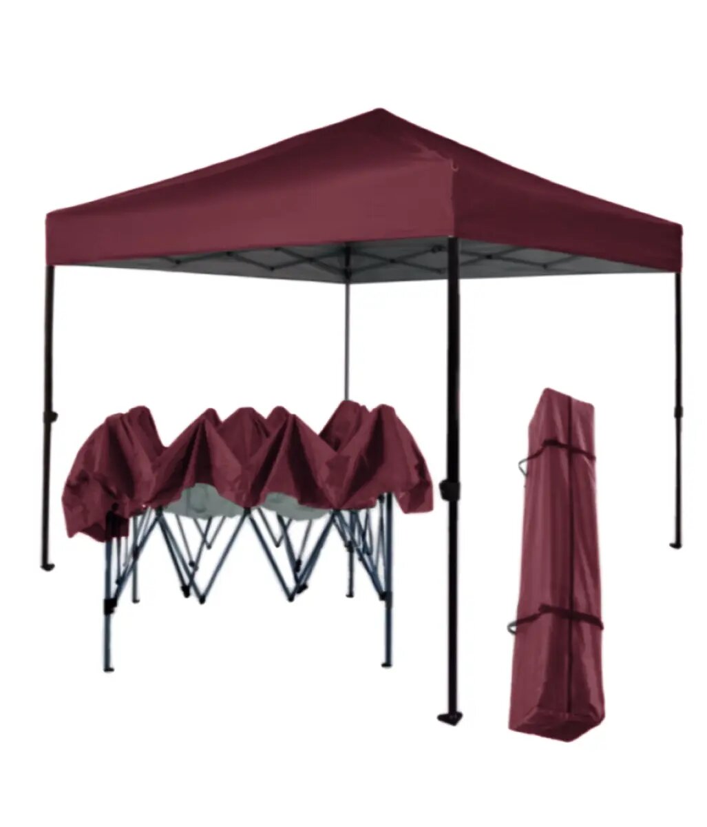 Тент-шатер «Практик» 3x3м бордовый раздвижной в сумке защита от дождя