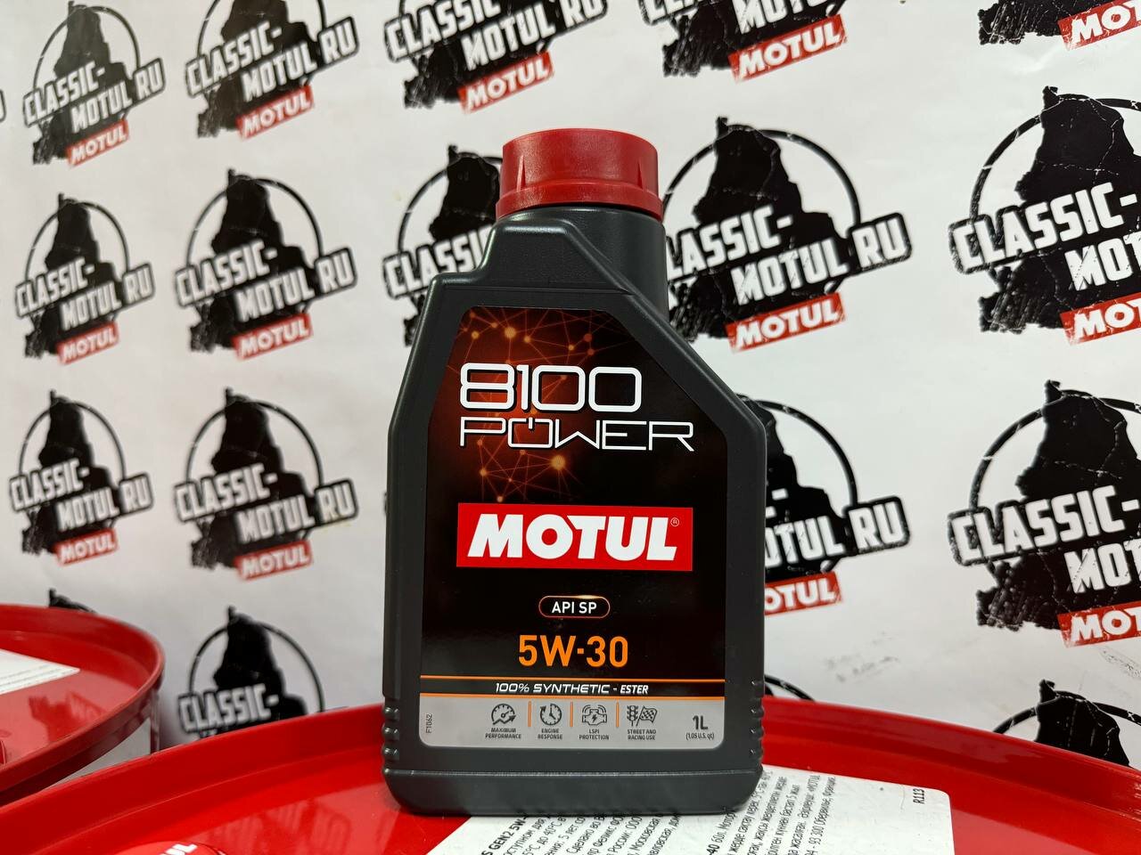 Синтетическое моторное масло Motul 8100 Power 5w-30 (1L) 112712