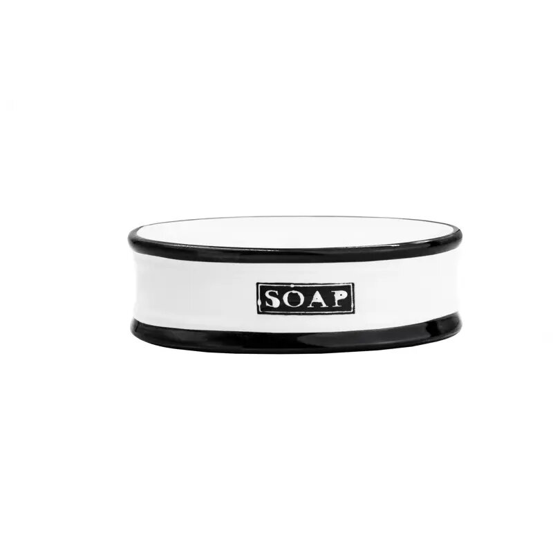 Мыльница Bath Plus Bene W-CE2375AA-SD керамика цвет белый с черными вставками