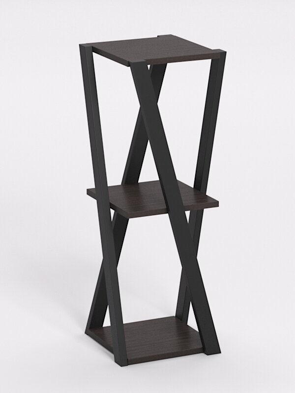 Подставка для цветов №9 в стиле лофт, Дуб Венге. Производитель товара - компания Westcom.