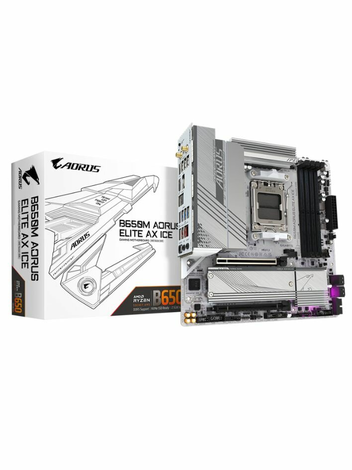 Материнская плата GIGABYTE B650M A ELITE AX ICE