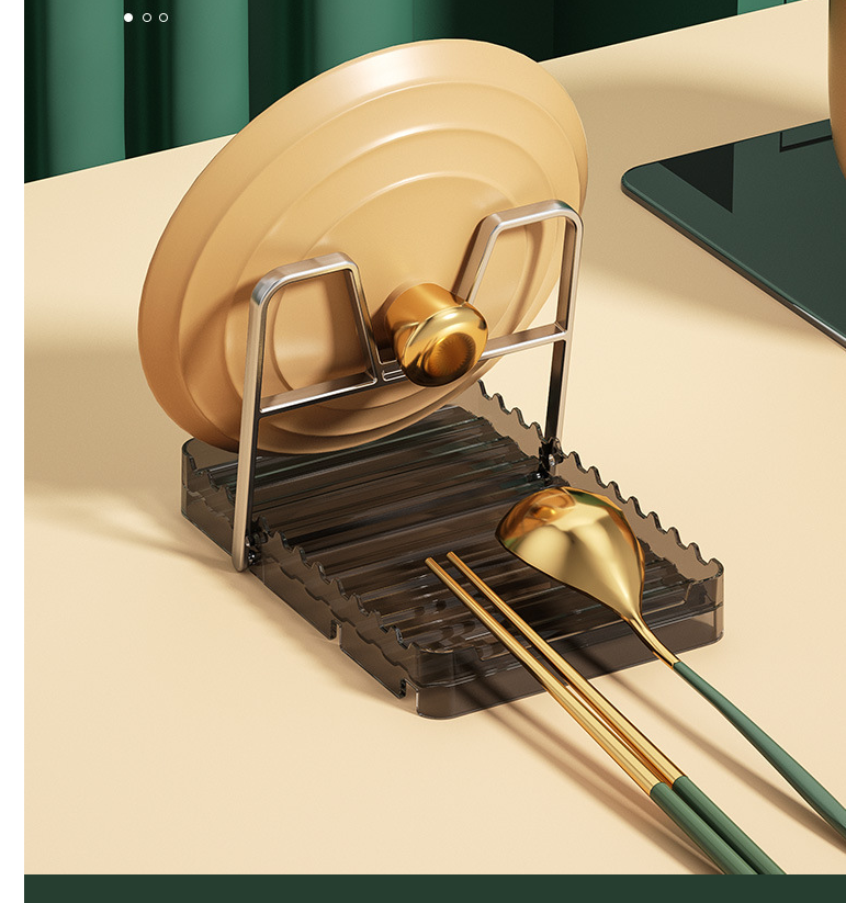 Эксклюзивный настольный органайзер MyPads 3в1 для кухонной утвари предназначенный для удобного хранения крышек ложек и половников идеально интегрируется в рабочее пространство.