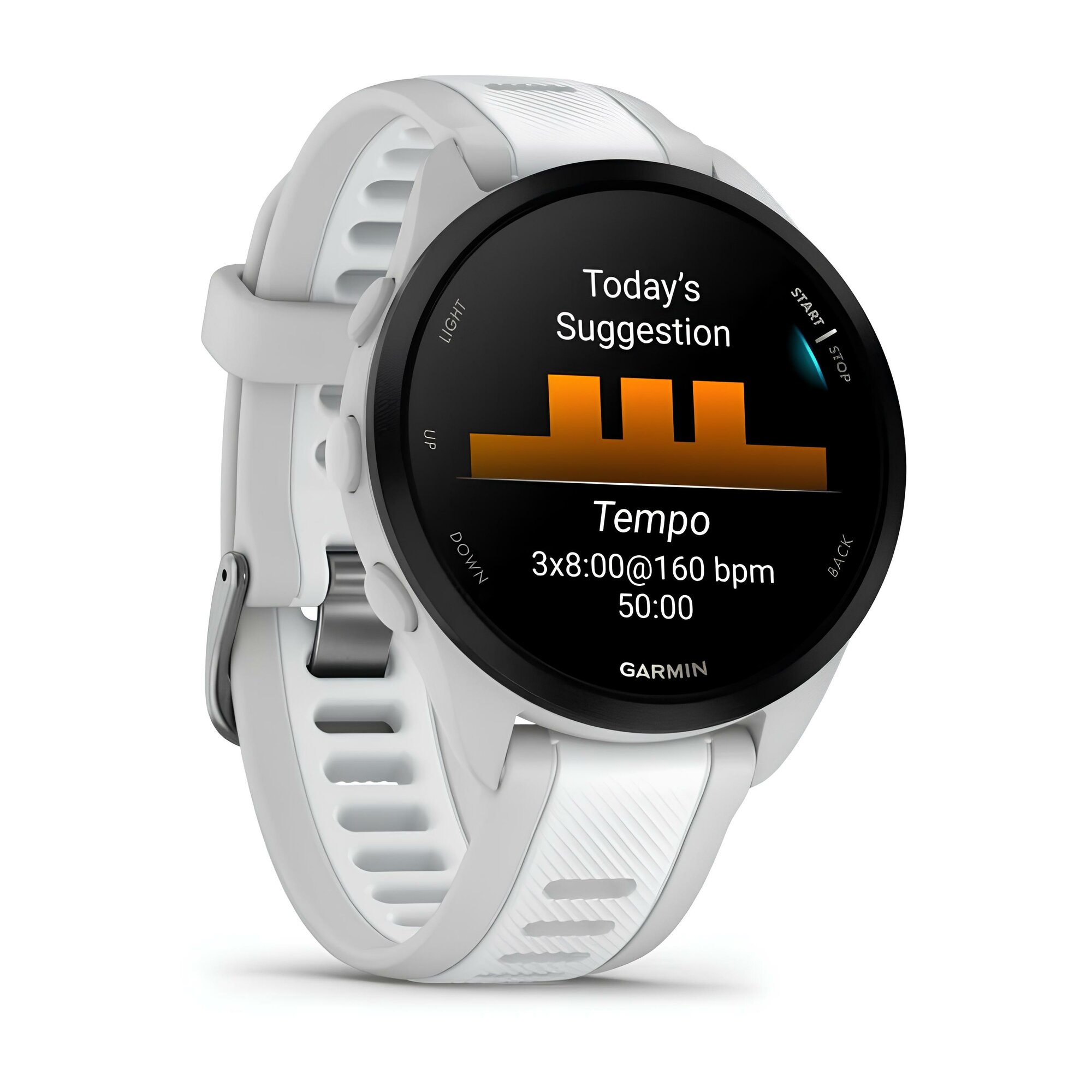 Умные часы Garmin Forerunner 165 Amoled Mist Gray Whitestone 010-02863-21 — фото 1
