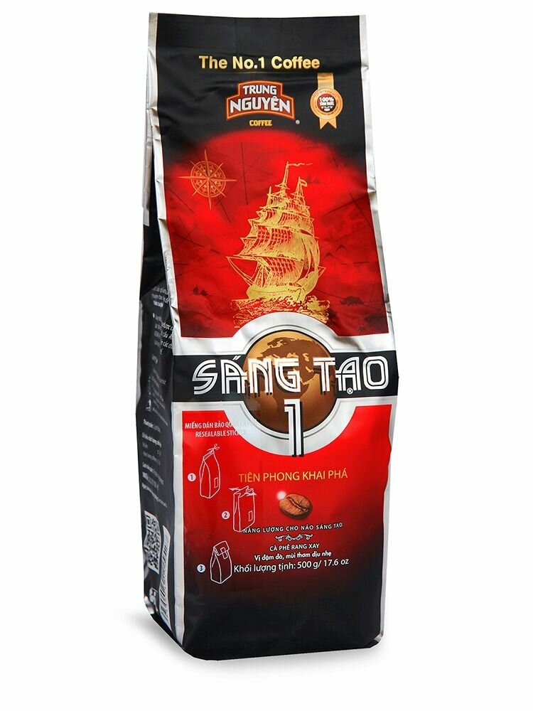 Кофе молотый Вьетнамский Trung Nguyen Творчество №1 (Sang Tao №1), 500 г