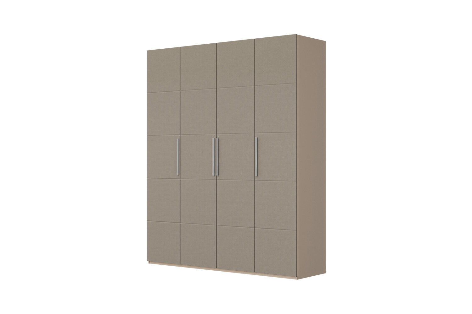 Шкаф распашной Вива ШР-4 мокко глянец/латте текстиль