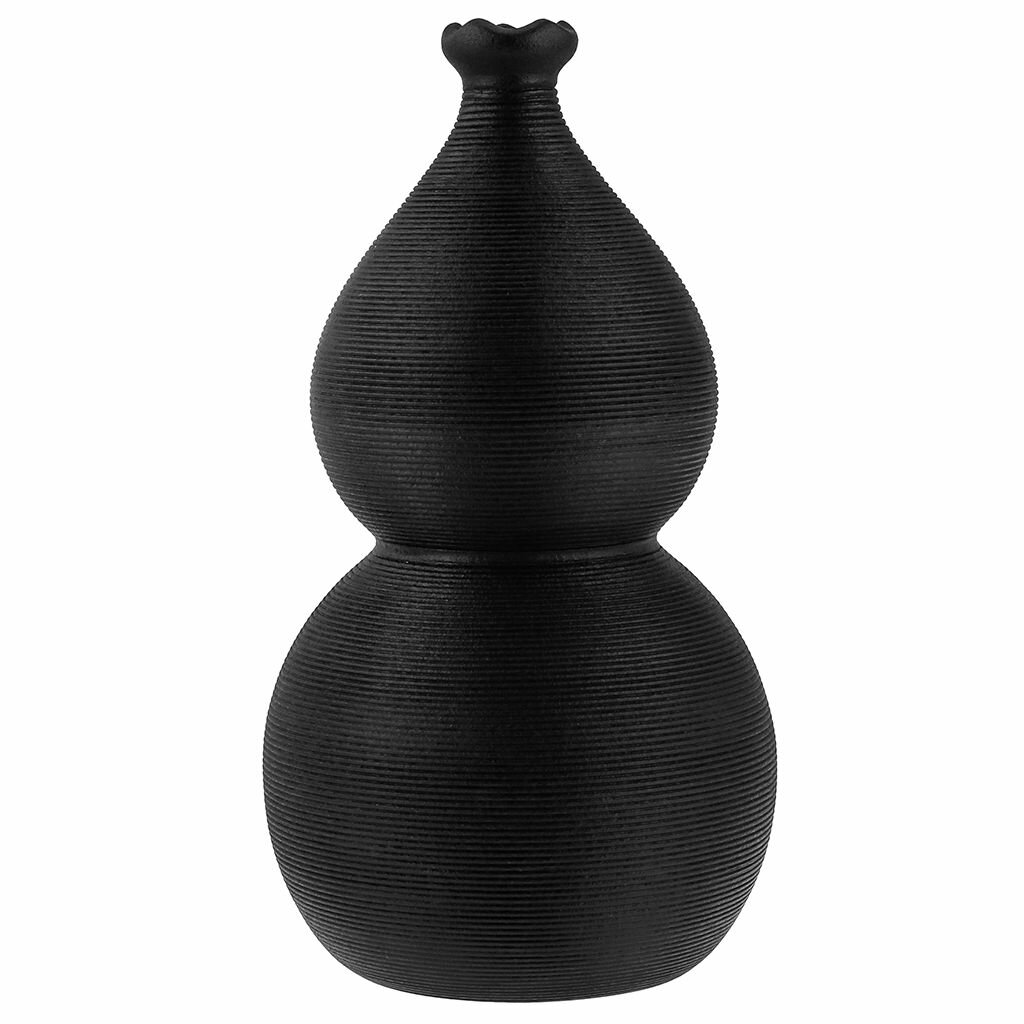 Ваза настольная керамическая "Дионис" 2,1л, черный, фактурный глянец — фото 1