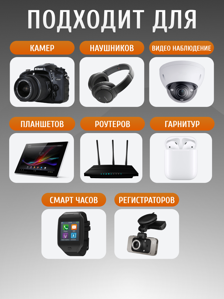 Универсальный аккумулятор для планшета PocketBook SURFpad, Irbis TZ175, Oysters T72X 3G 104x74mm / 3000mAh — фото 1
