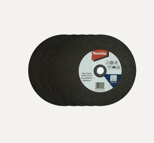 Изображение товара Абразивный отрезной диск для стали Makita B-10730 355х3х25,4мм A36P (5 штук)