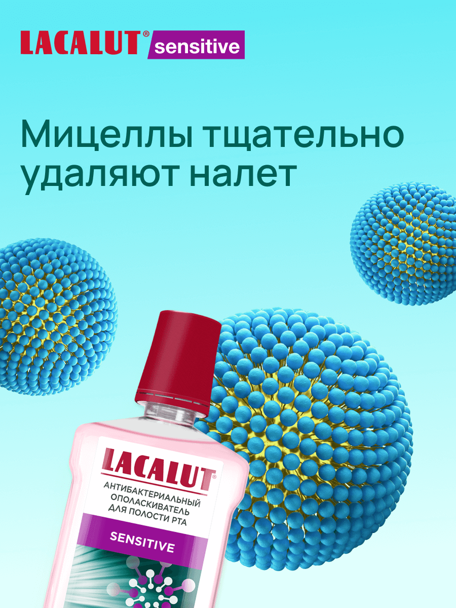 Ополаскиватели Для Полости Рта LACALUT® sensitive антибактериальный ополаскиватель для полости рта, 500 мл