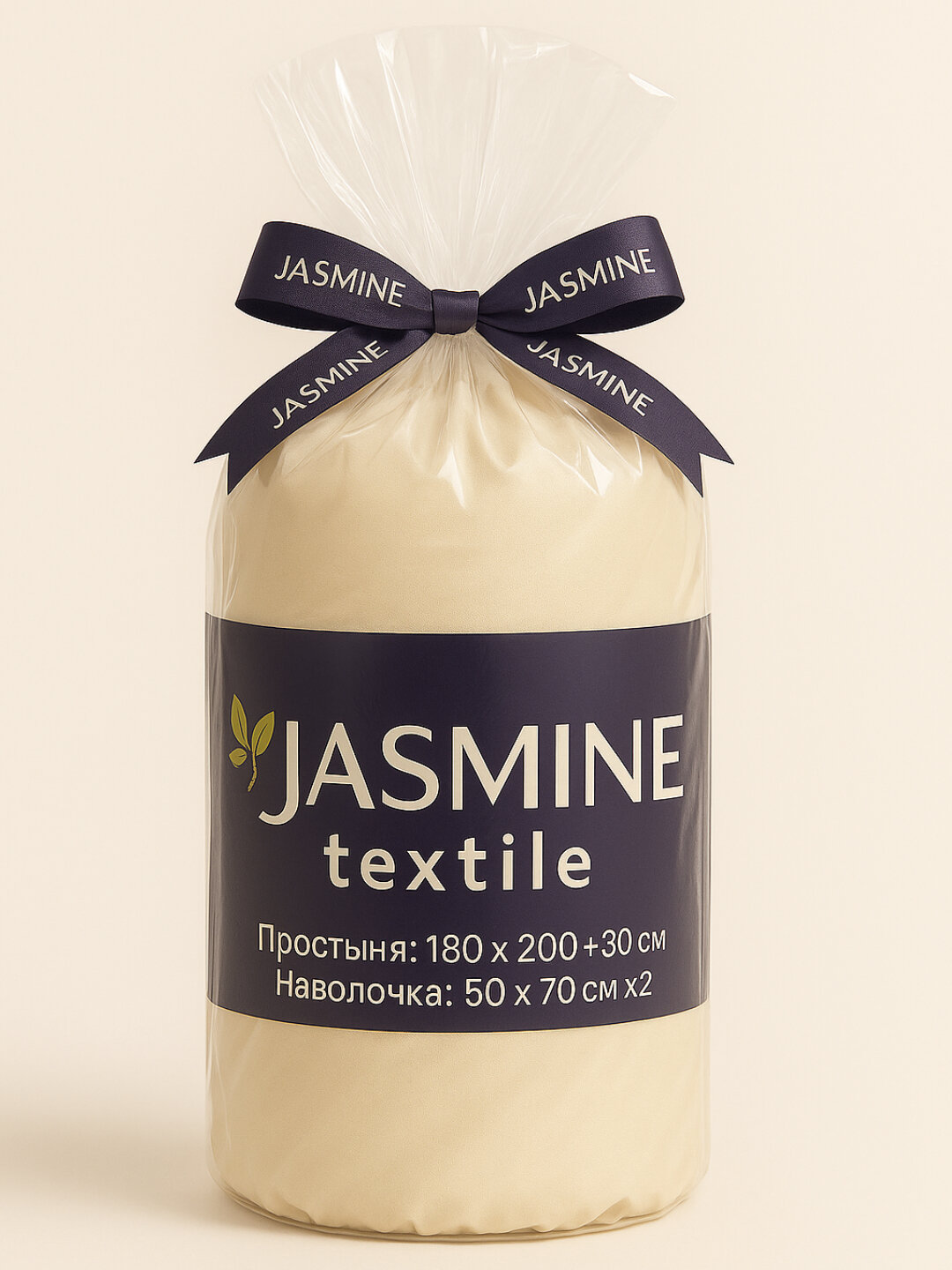 Постельное белье двуспальное, страйп сатин, простыня, 2 наволочки, в подарочной упаковке — фото 1