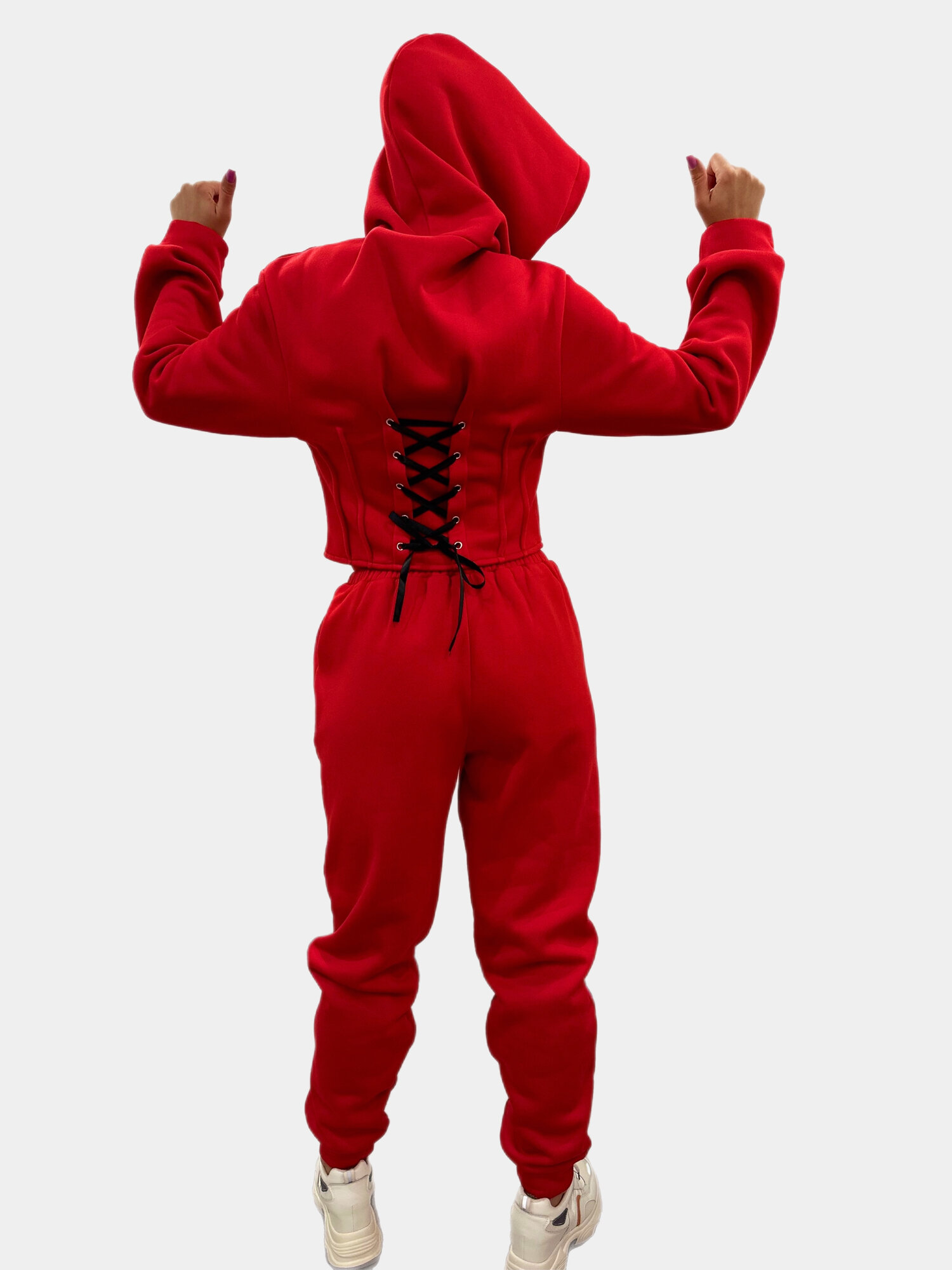 Костюм спортивный  красный спортивный костюм, размер L, red