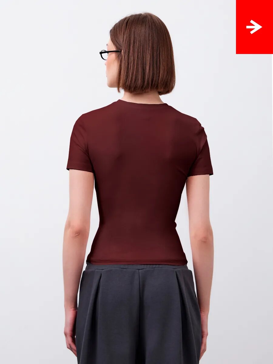 Футболка Телодвижения, 2 шт., размер 170-96-102 (48) L, бордовый — фото 1