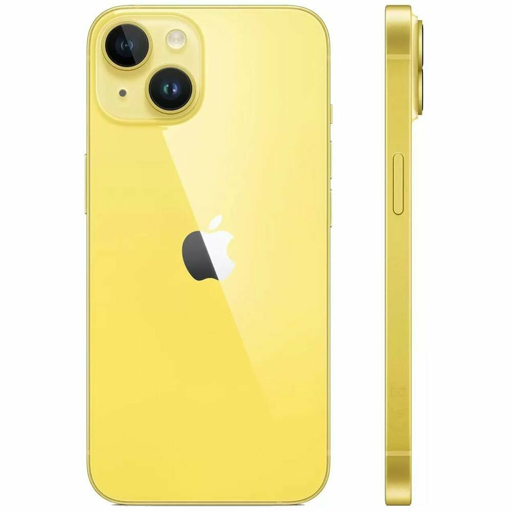 Смартфон APPLE iPhone 14 "Желтый", 6,1", 12МП, память 128ГБ, NFC
