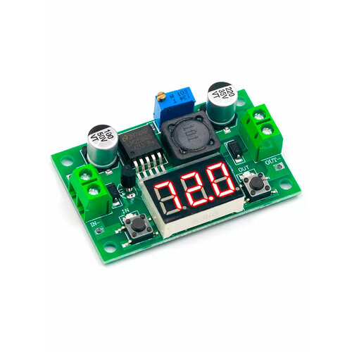Понижающий модуль с вольтметром LM2596, DC/DC 4-40В / 1, 3-37В 2A