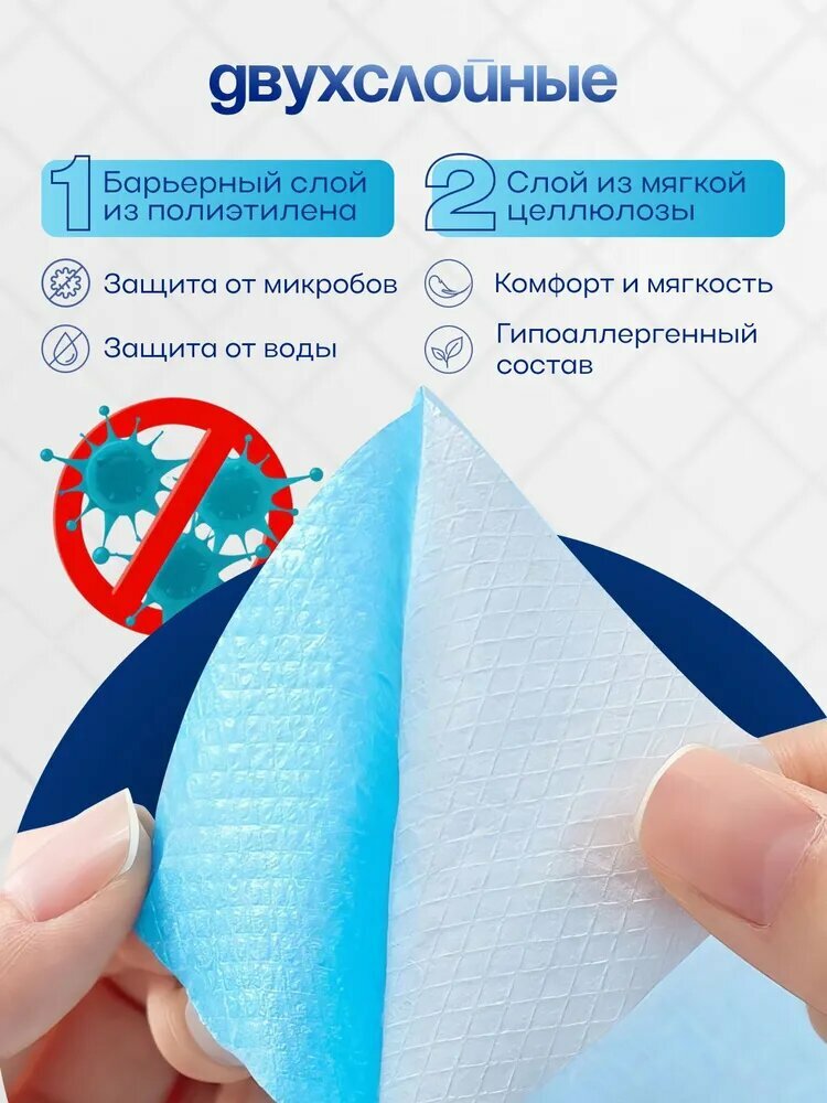Картинки Накладки на унитаз "Без бренда", одноразовые, двухслойные, 30 шт