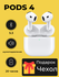 Наушники беспроводные Pods 4 шумоподавление Bluetooth для Apple и...