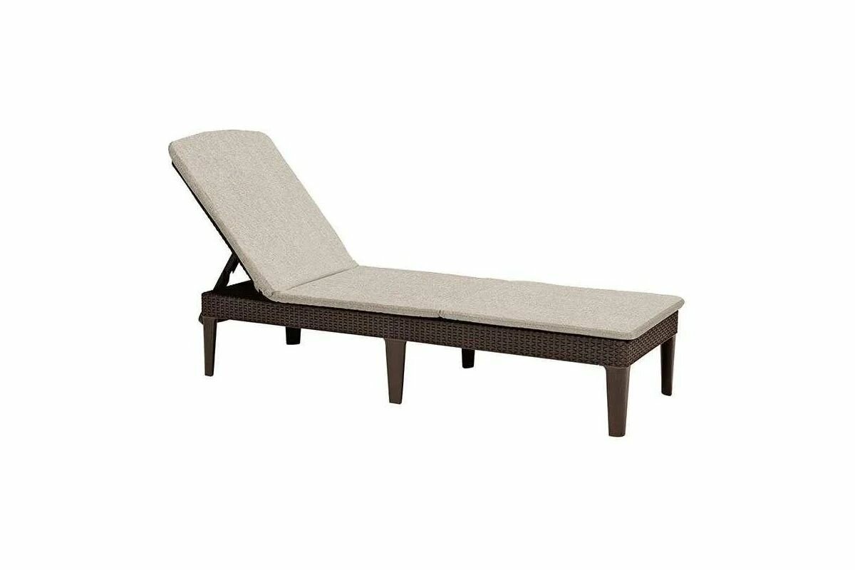Шезлонг KETER Jaipur Sun lounger (with cushion) коричневый 255891