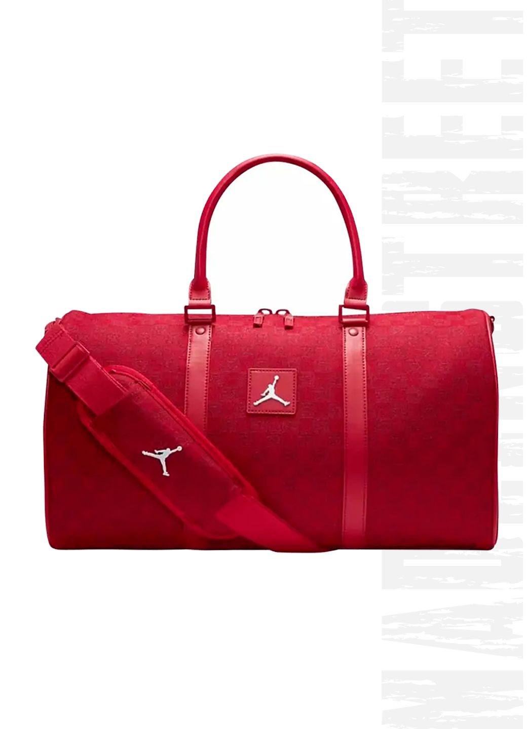 Сумка Jordan Monogram Duffle Bag Red 47x20.3x26.7 (ДxШxВ), фактура гладкая, красный