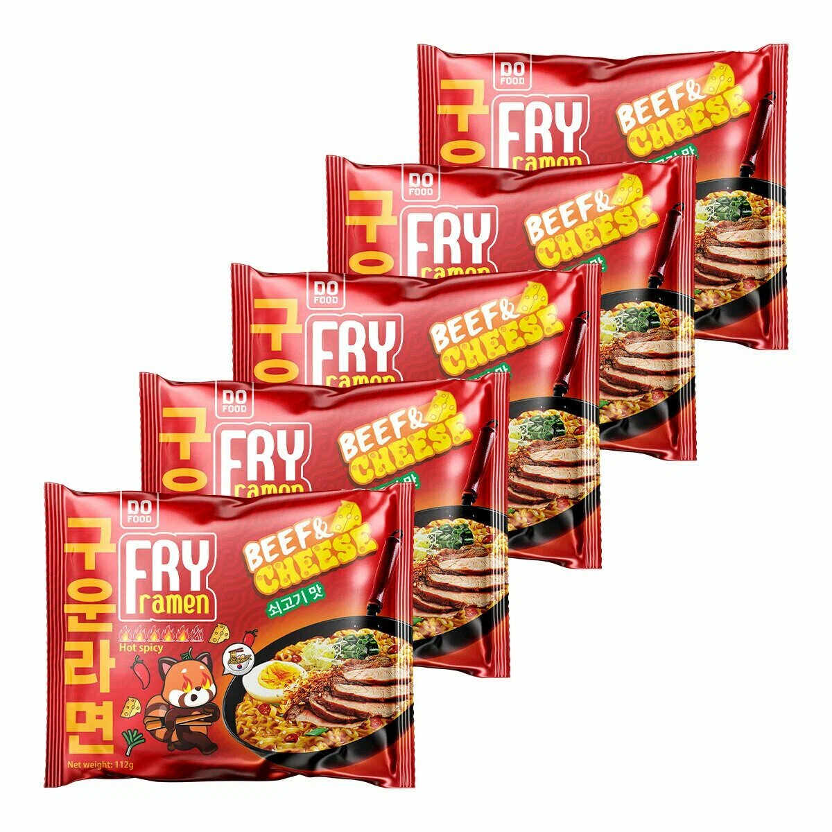 "FRY Ramen Beef and cheese" со вкусом курицы и двойного сыра Do Food 112 г — фото 1