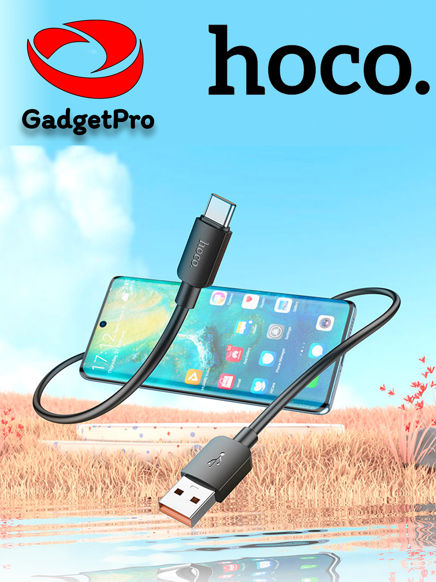 Кабель Hoco X96 Hyper Type-C — Lightning / Type-C, 60W, 0.25 м, быстрая зарядка PD, прочный ПВХ, чёрный