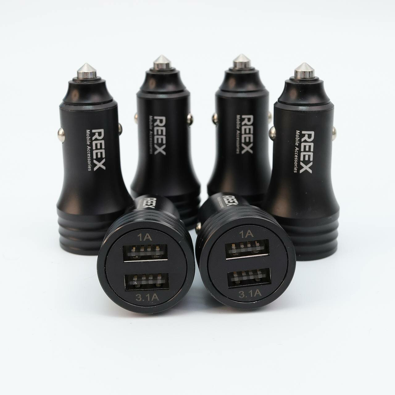 Универсальное автомобильное зарядное устройство C802, 2 USB, 3.1А, быстрая зарядка, черное