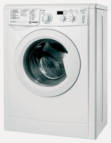 Изображение товара Стиральная машина Indesit IWUD 4085 (CIS) 4 кг, белая, фронтальная загрузка, 800 оборотов в минуту