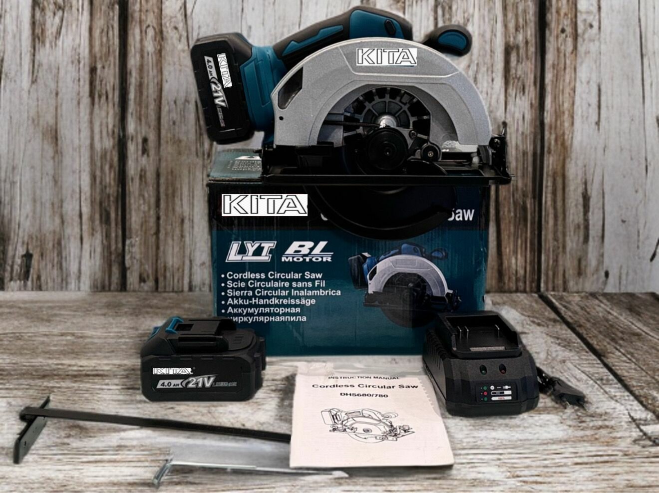 Циркулярная пила бесщеточный двигатель 18 см 36В 2 аккумулятора