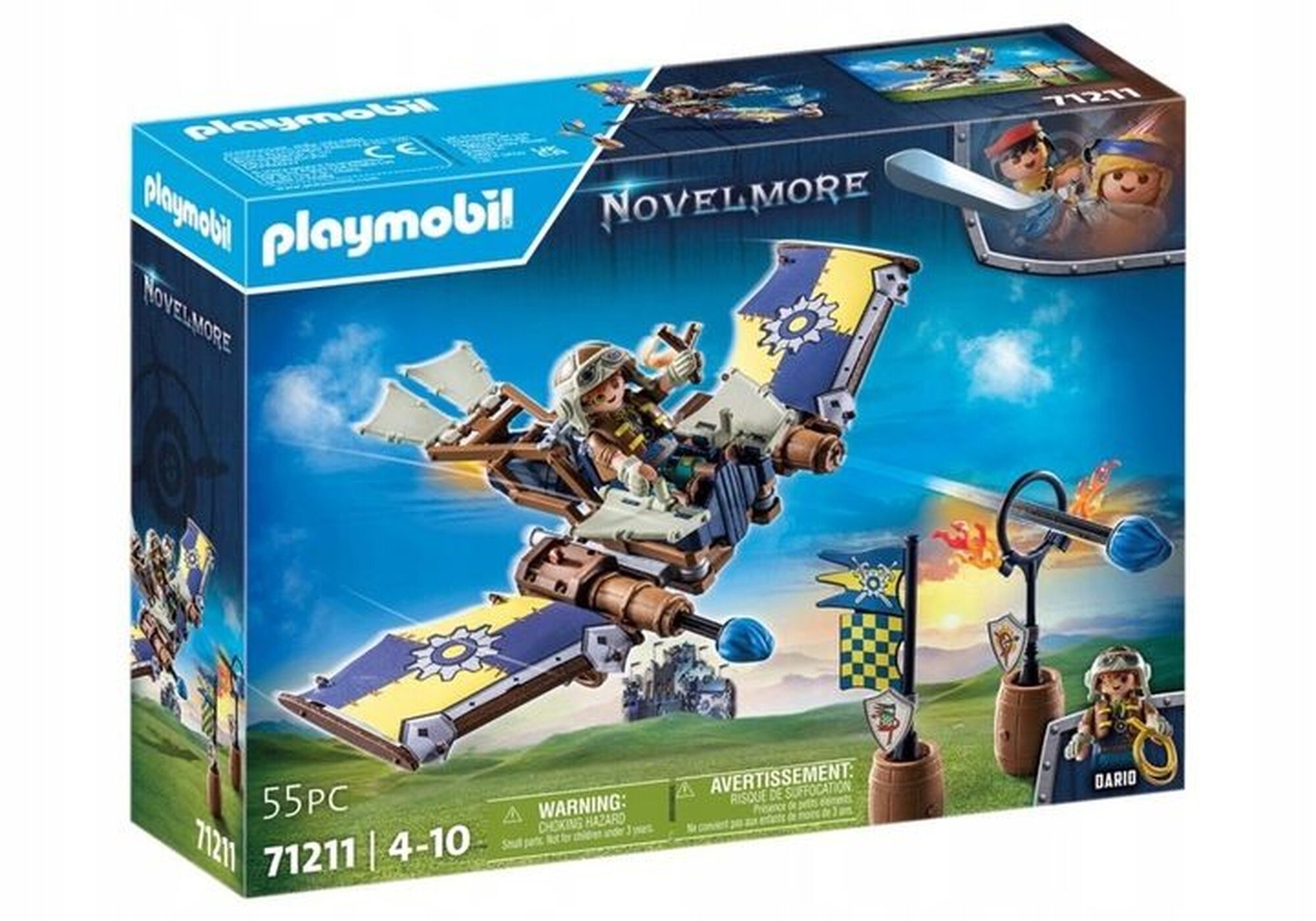 Конструктор Playmobil "Novelmore - Планер Дарио", 35 деталей, 1 мини-фигурка