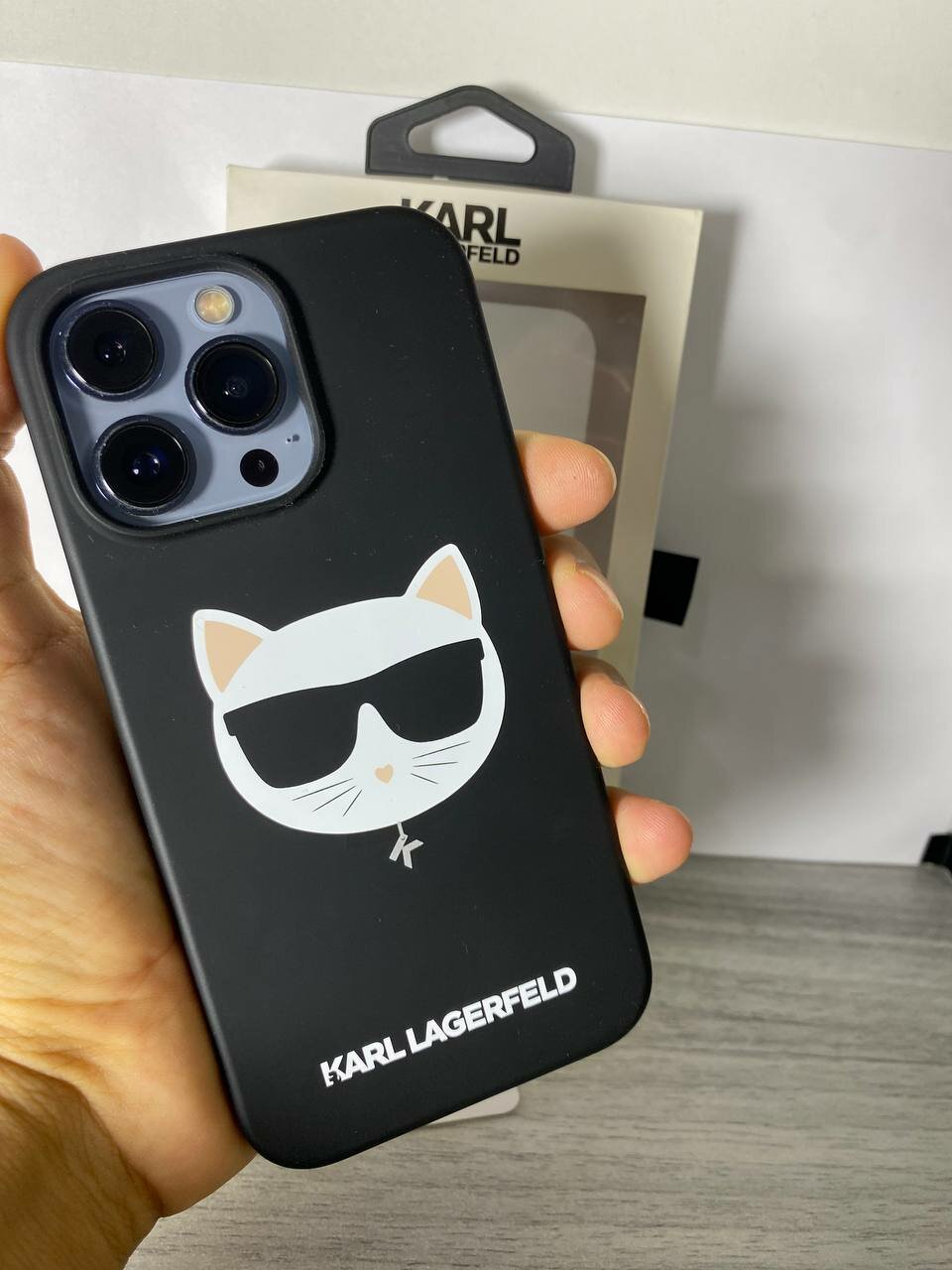 Чехол для iPhone 13 Pro (черный)/ Karl Lagerfeld Chexol Iphone 13 Pro / Apple Chexol 13 Pro Org slicone