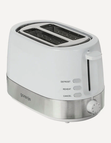 Изображение товара Тостер Gorenje T850WE, белый, металл/пластик, 2 отделения, 850Вт.