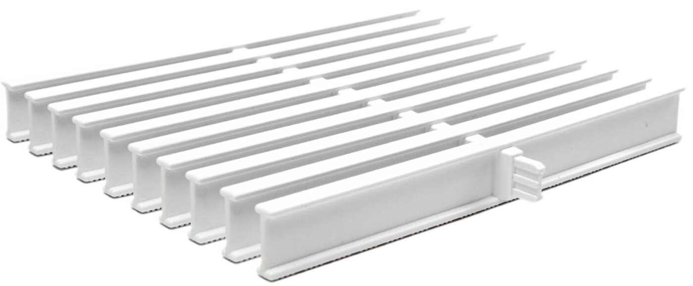 Переливная решетка гибкая ГК ПТК Спорт ширина 195 мм  высота 35 мм  белая  1 замок 