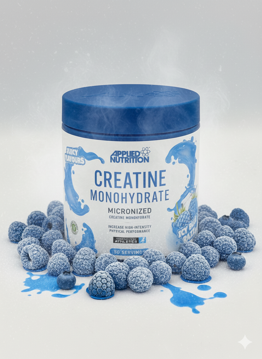 Applied Nutrition Creatine ICE BLUE RAZZ Monohydrate micronized 50 serving 250g — фото 1