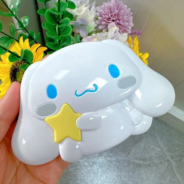 Складное зеркало с расческой в виде собаки-корицы «Мелоди» — милый мультяшный дизайн, портативный инструмент для макияжа