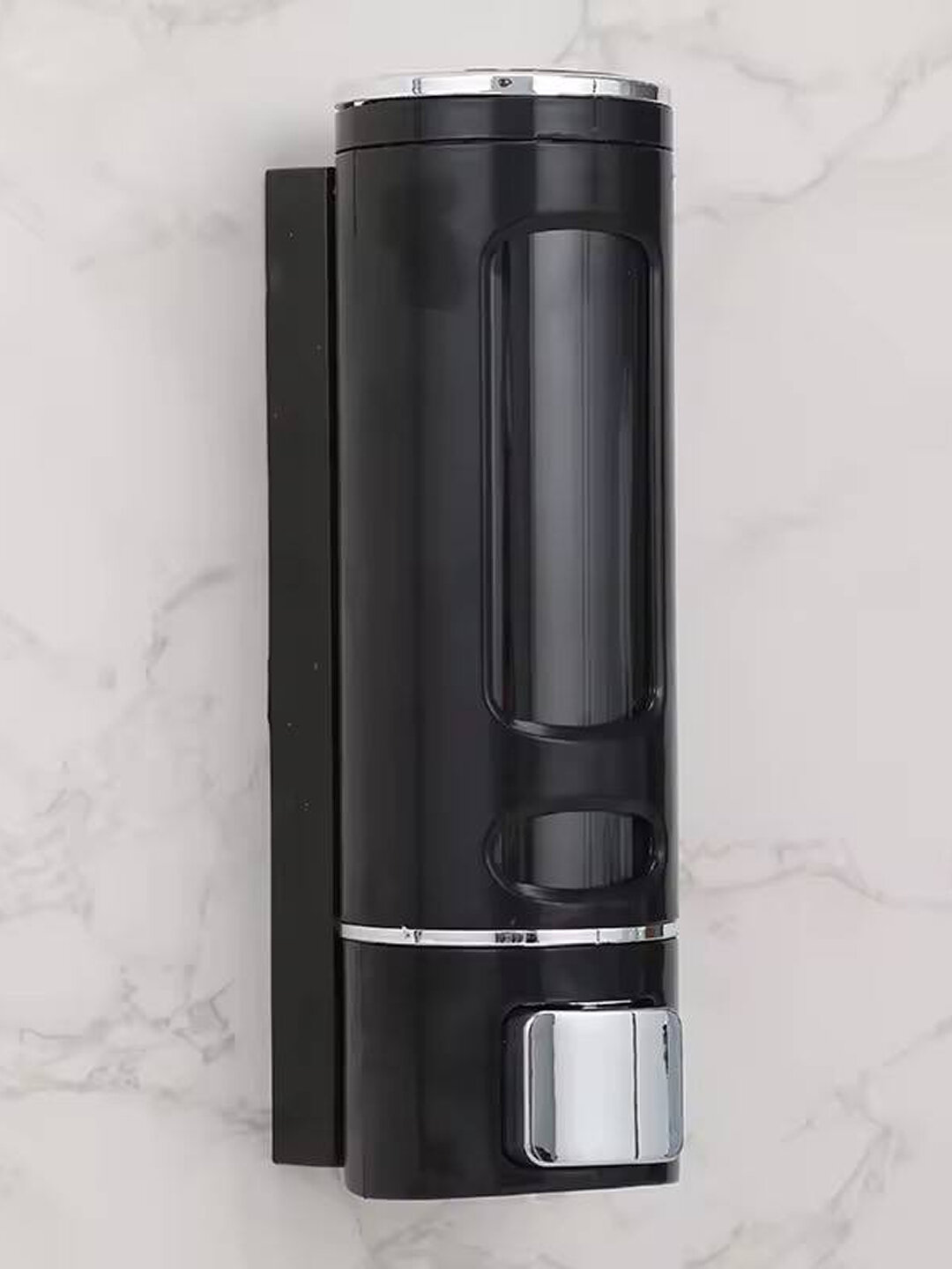 Настенный диспенсер для жидкого мыла — 540 мл, с кнопкой подачи, хромированный корпус