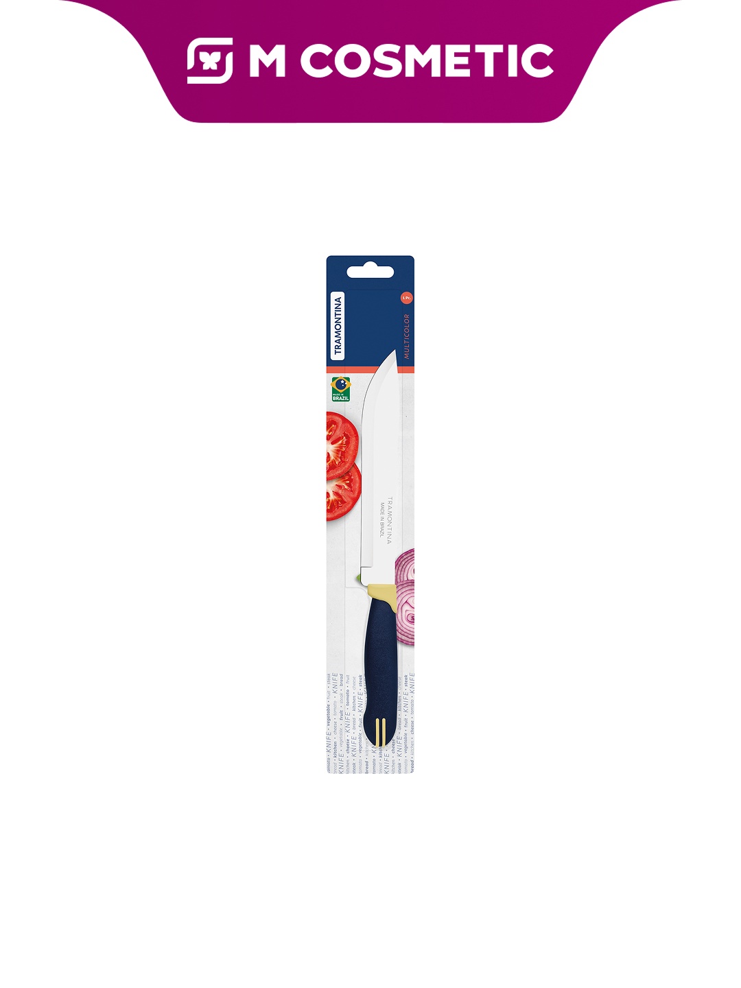 Нож мясника 15 см с многоцветной ручкой, кухонный инструмент для нарезки мяса, Мультиколор, бренд трамонтина