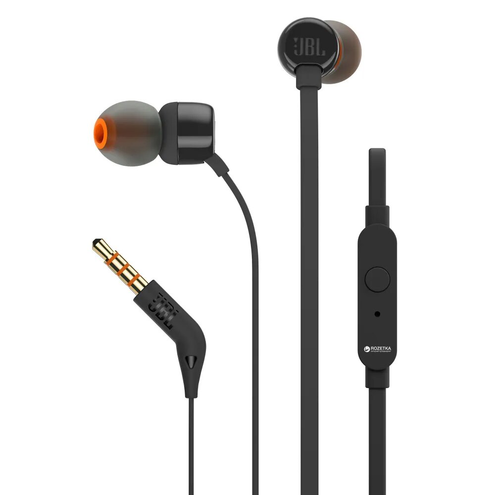 Наушники JBL Tune 110, mini jack 3.5 mm, сменные амбушюры, черные