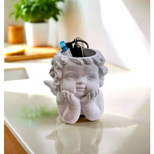 Кашпо из мрамора декоративное для интерьера 