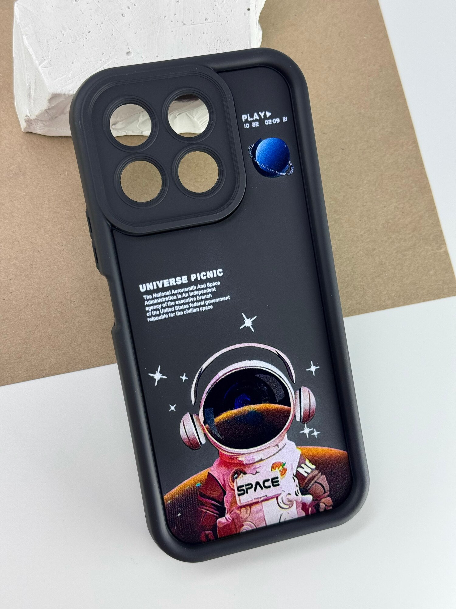Чехол противоударный на Honor X8C (Чехол на Хонор Х8с) с защитой камеры, Space — фото 1