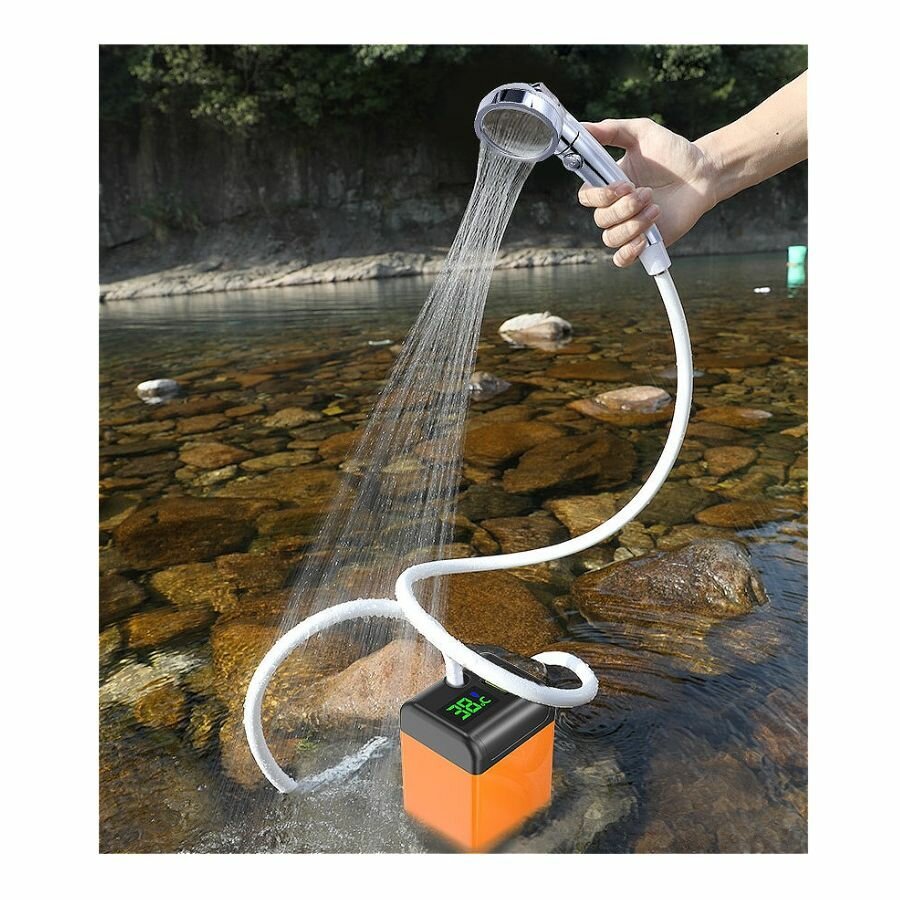 Души Переносные Портативный кемпинговый душ для водных процедур на открытом воздухе / Переносная душевая система с аккумуляторным насосом