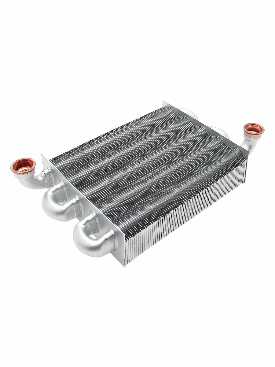 Теплообменник для котла Ariston BS, BS II, Clas, Egis plus, Genus, 65106297, 65113396 (первичный, медный)