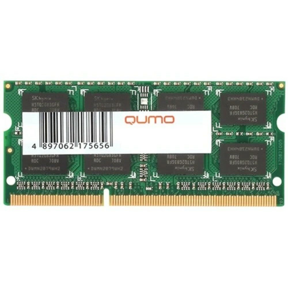 Qumo Модуль оперативной памяти DDR3 SODIMM 4GB QUM3S-4G1333C L 9 PC3-10600, 1333MHz