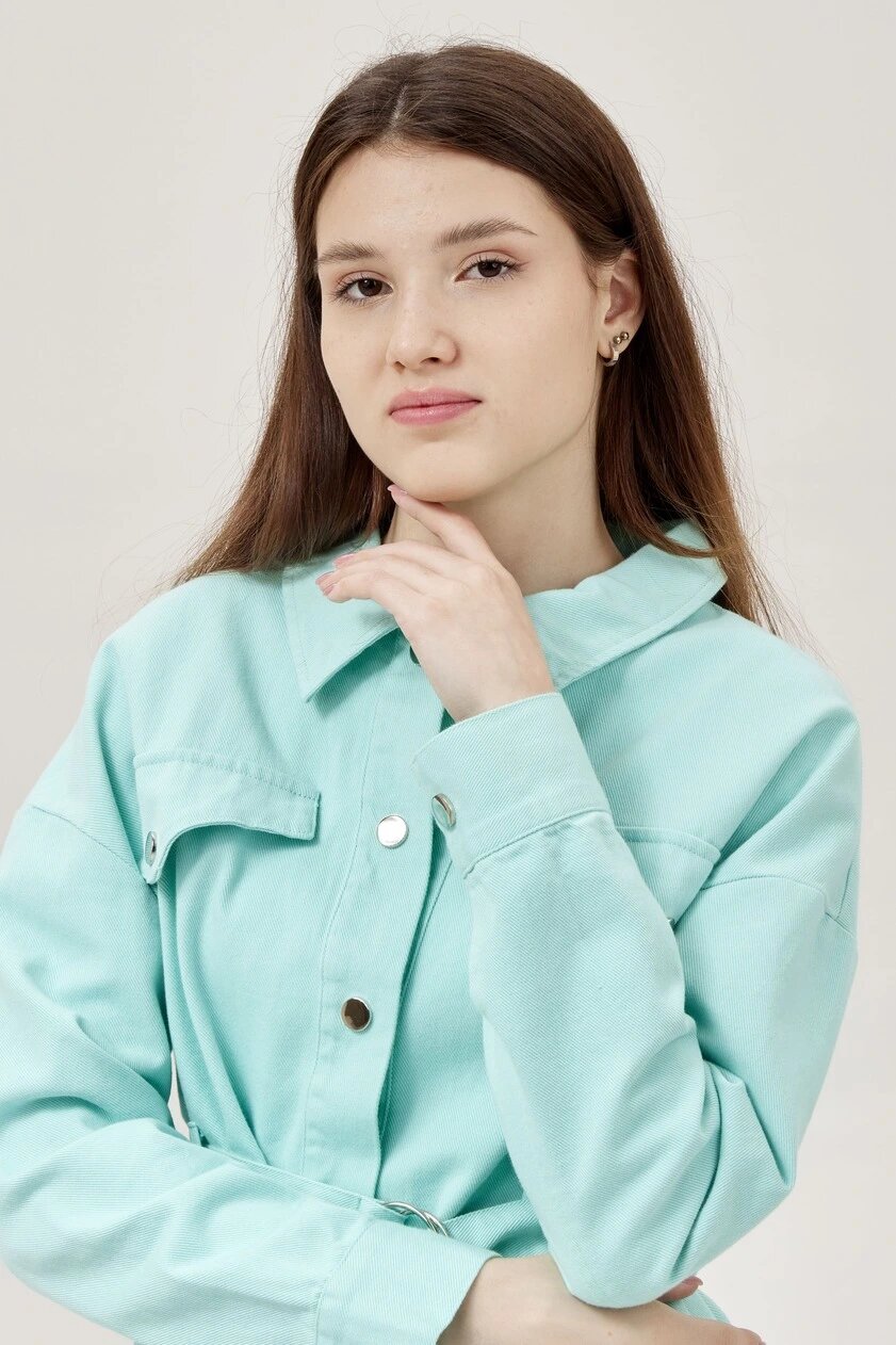 Ветровка Selfie, размер M, бирюзовый — фото 1