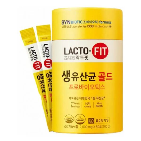 Коктейль-синбиотик на основе живых лактобактерий LACTO-FIT Lacto-5X formula Chong Kun Dang 50 саше по 2 г