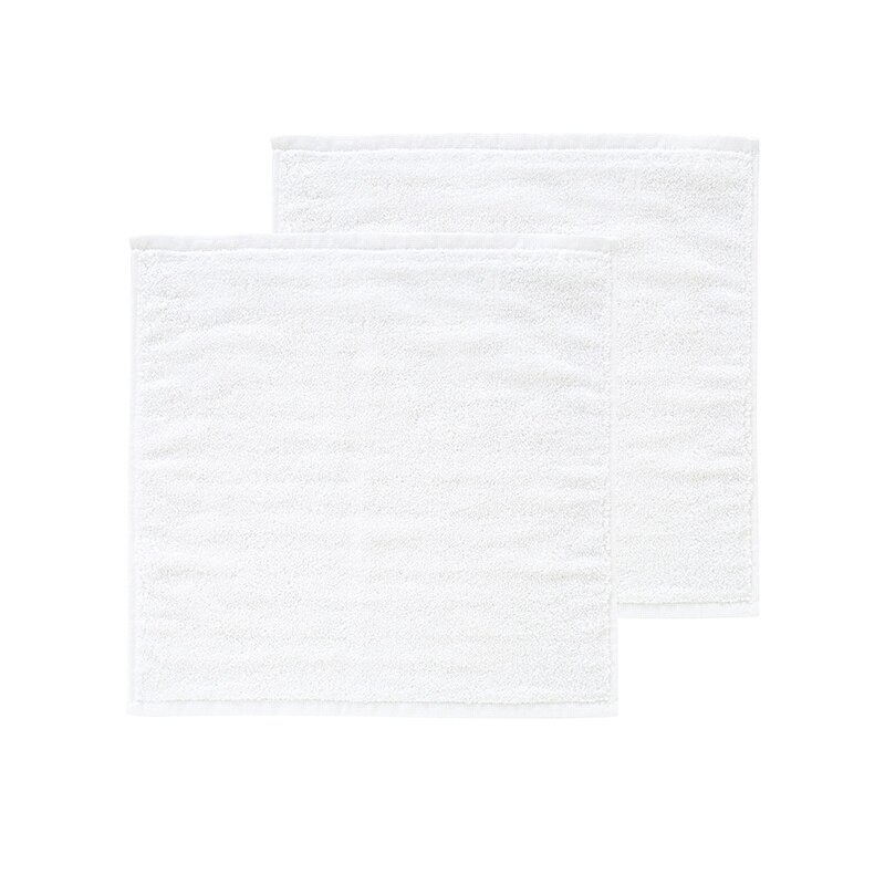 Детские хлопковые слюнявчики-салфетки Yingshi White YMJFJ0P038A, 2 шт.